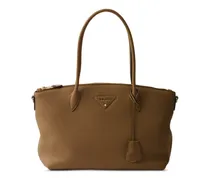 Großer Tote Bag mit Logo - Braun