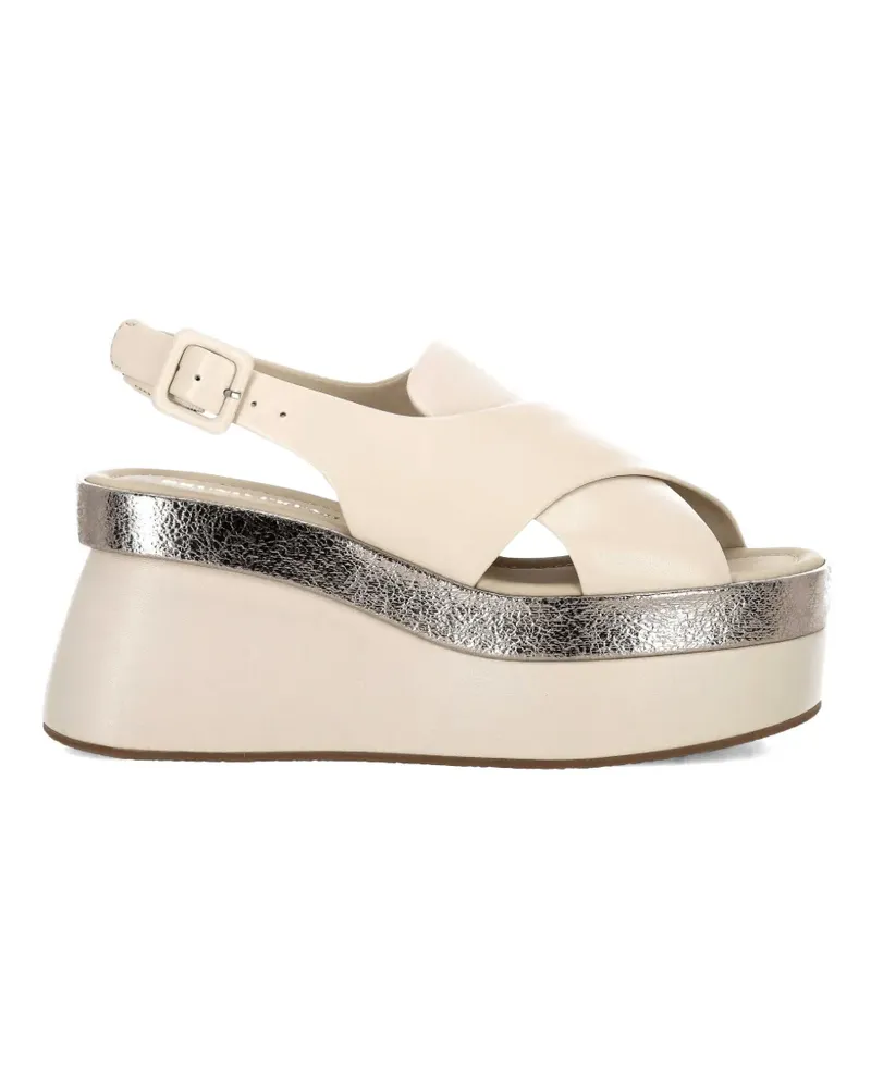 Bruno Premi crossover-strap platform sandals - Nude Nude