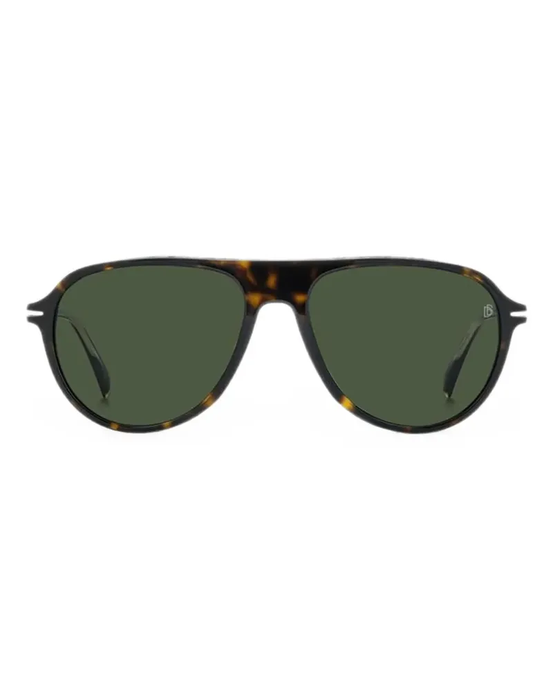 EYEWEAR by DAVID BECKHAM tortoiseshell-effect pilot sunglasses - Braun Braun