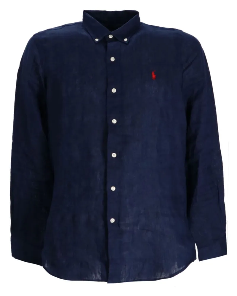 Ralph Lauren Hemd mit Polo Pony-Stickerei - Blau Blau