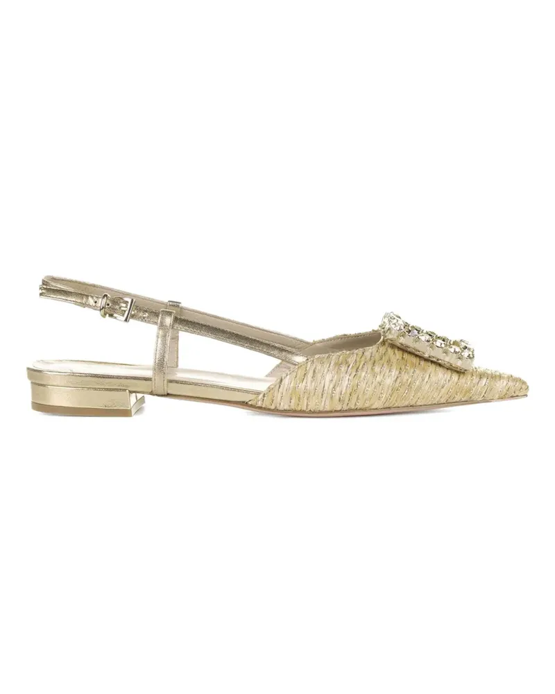 FESTA Milano rhinestone pointed-toe pumps - Gold Gold