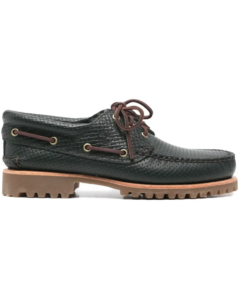 Timberland 30mm textured lace-up boat shoes - Grün Grün