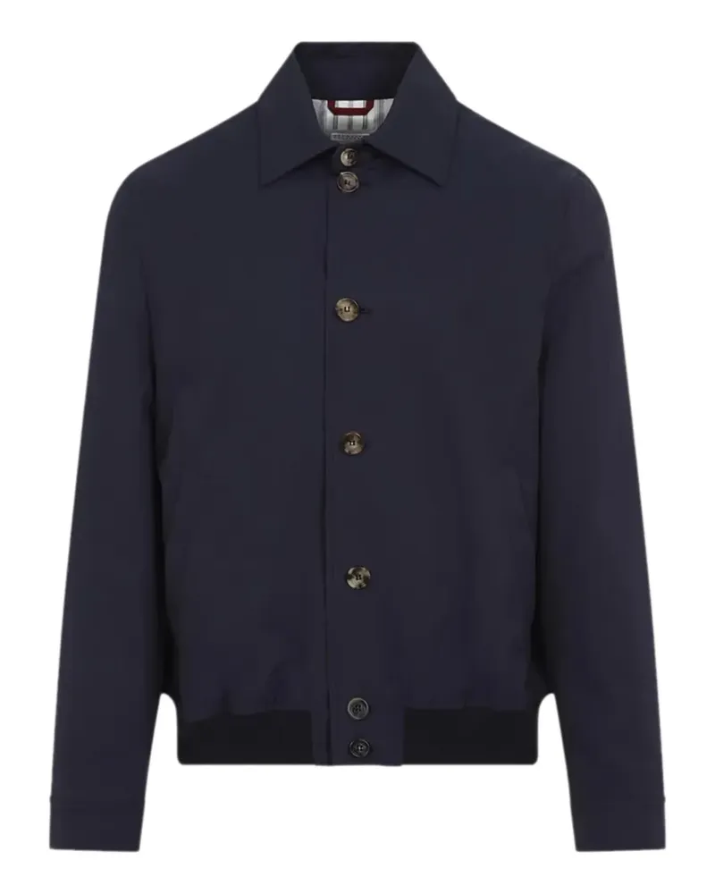 Brunello Cucinelli Hemdjacke mit Knopfleiste - Blau Blau