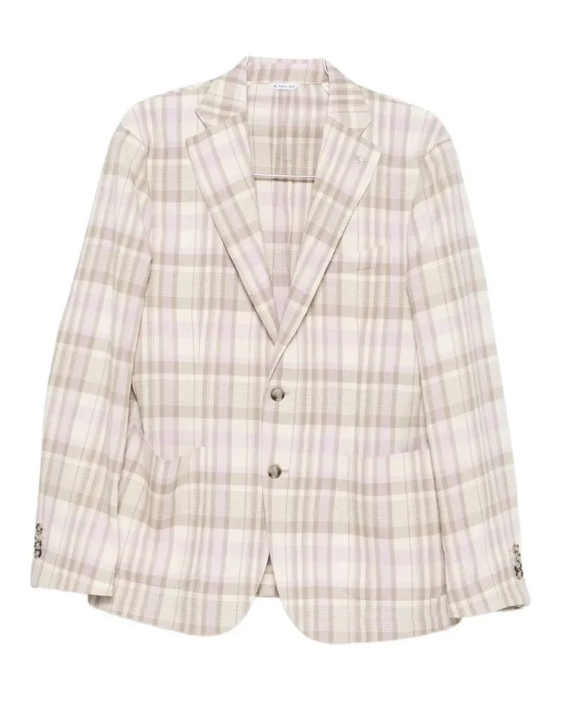 Manuel Ritz Nuvola check-pattern jacket - Nude Nude