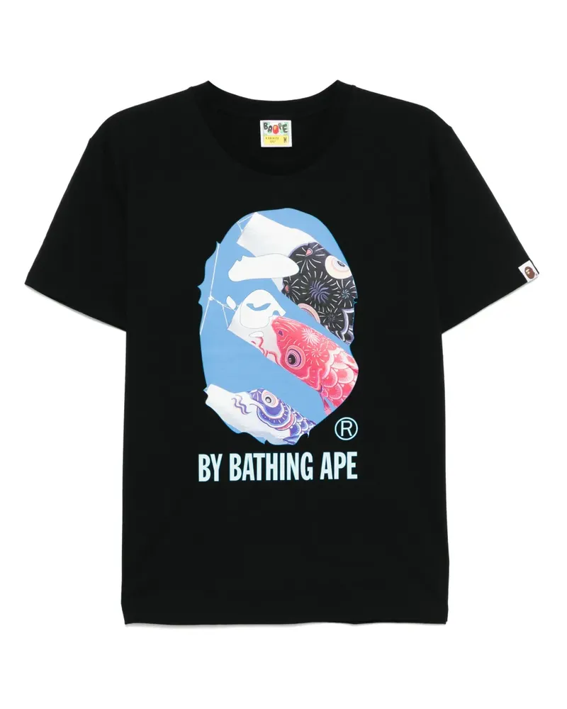 BAPE Carp Foto T-Shirt - Schwarz Schwarz