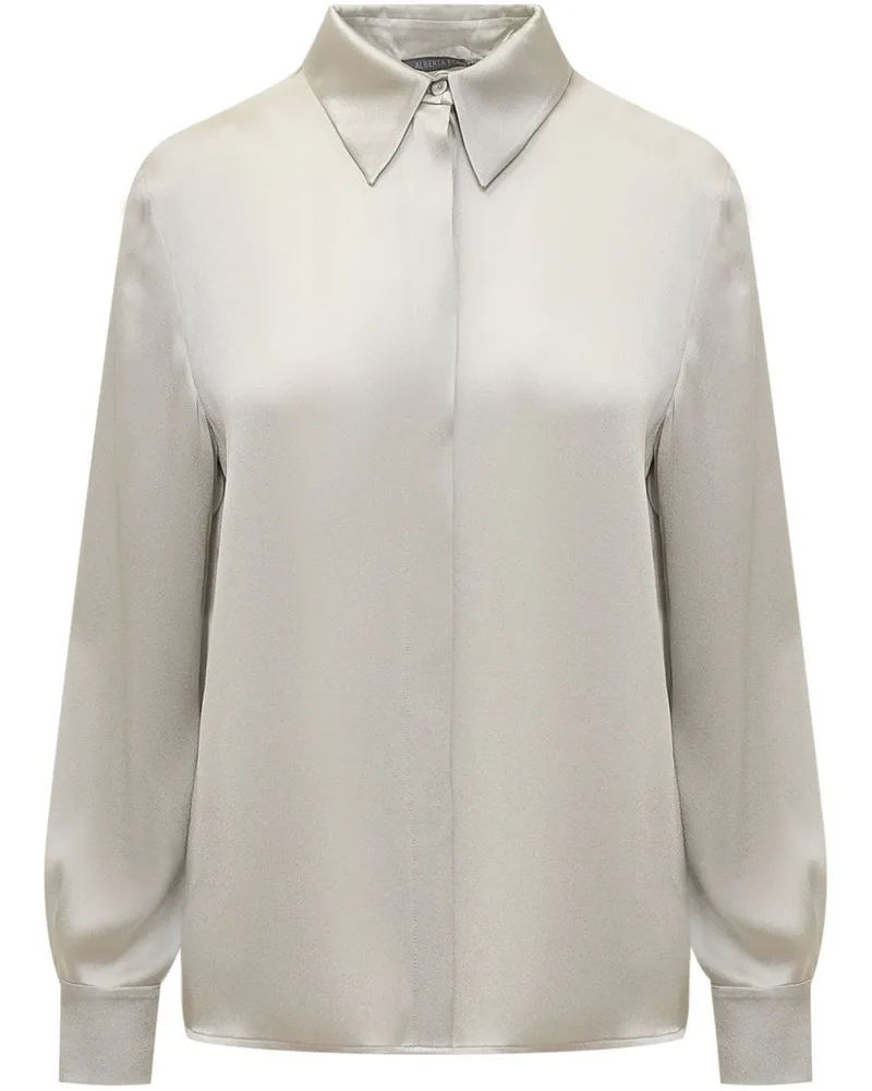 Alberta Ferretti Hemd aus Satin - Grau Grau