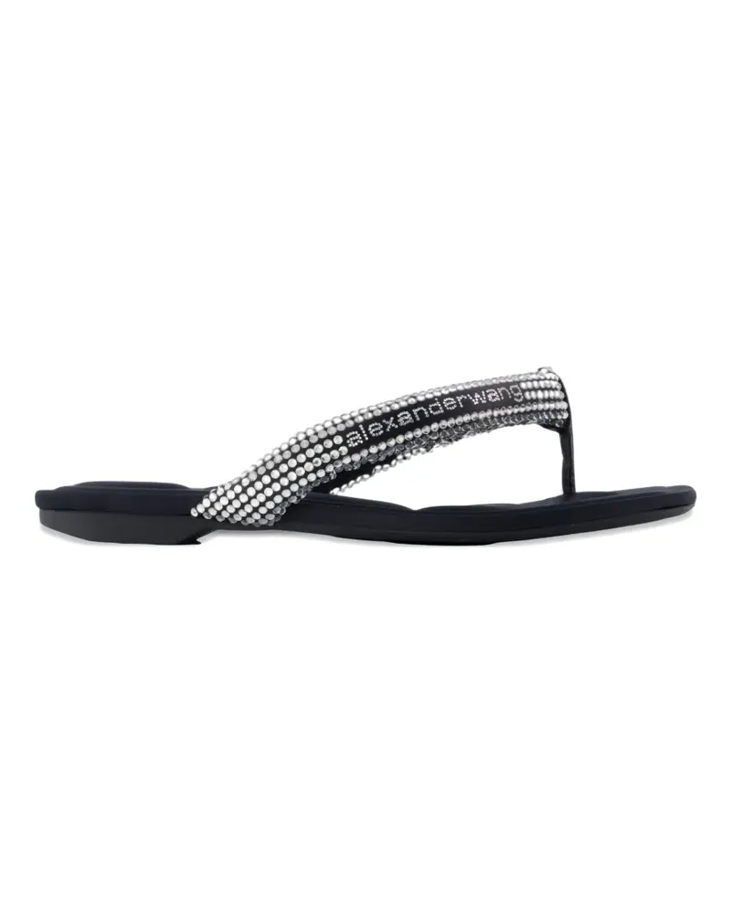 Alexander Wang Jenna crystal-embellished flip-flops - Silber Silber