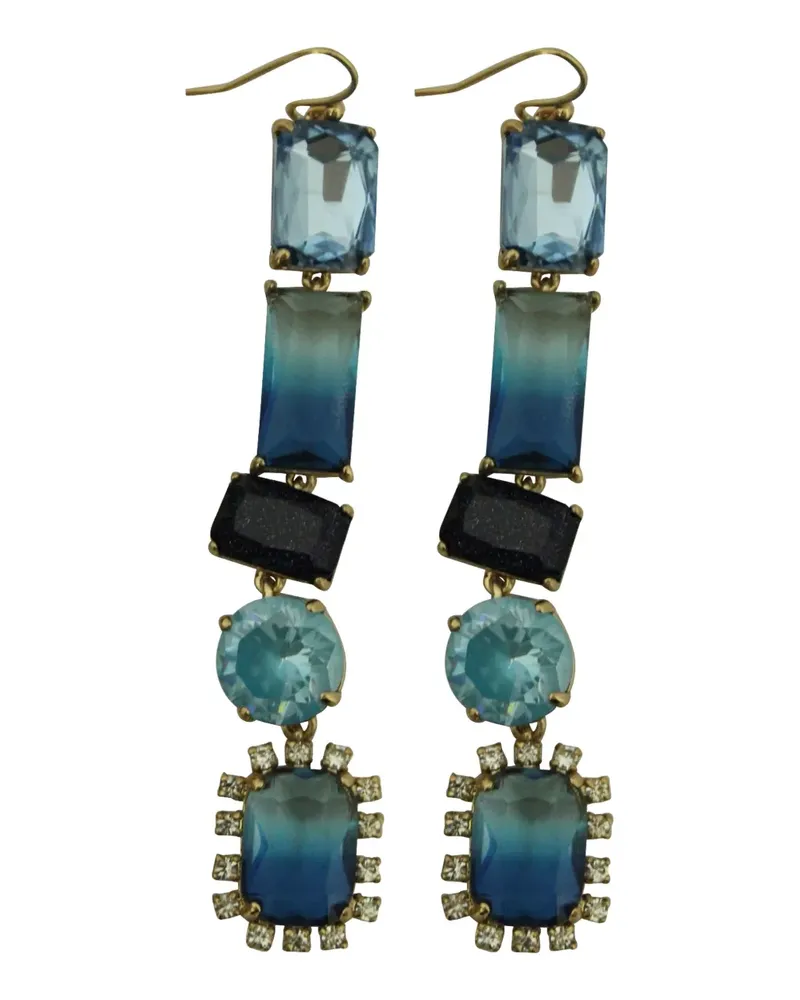 Kate Spade crystal linear drop earrings - Blau Blau