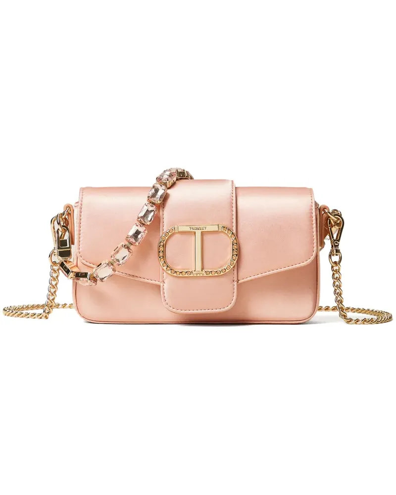 Twin-Set Amie Tasche mit Kristallen - Rosa Rosa
