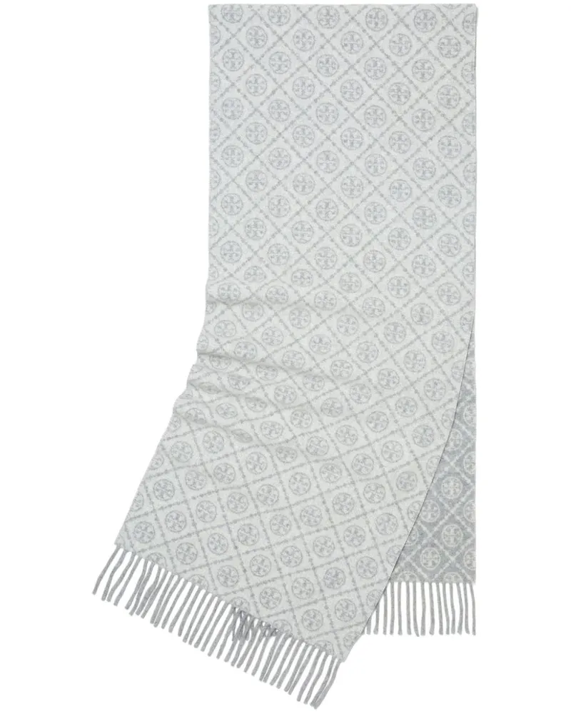 Tory Burch T Monogram Schal - Grau Grau
