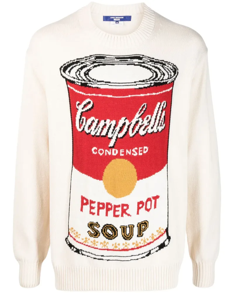Junya Watanabe T-Shirt mit "Campbell Soup"-Print - Nude Nude