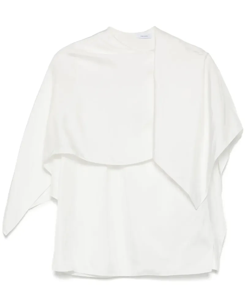 Ferragamo Asymmetrisches Oberteil - Weiß Weiß