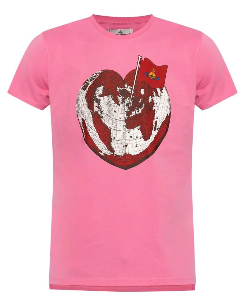 Vivienne Westwood T-Shirt mit Logo-Print Rosa