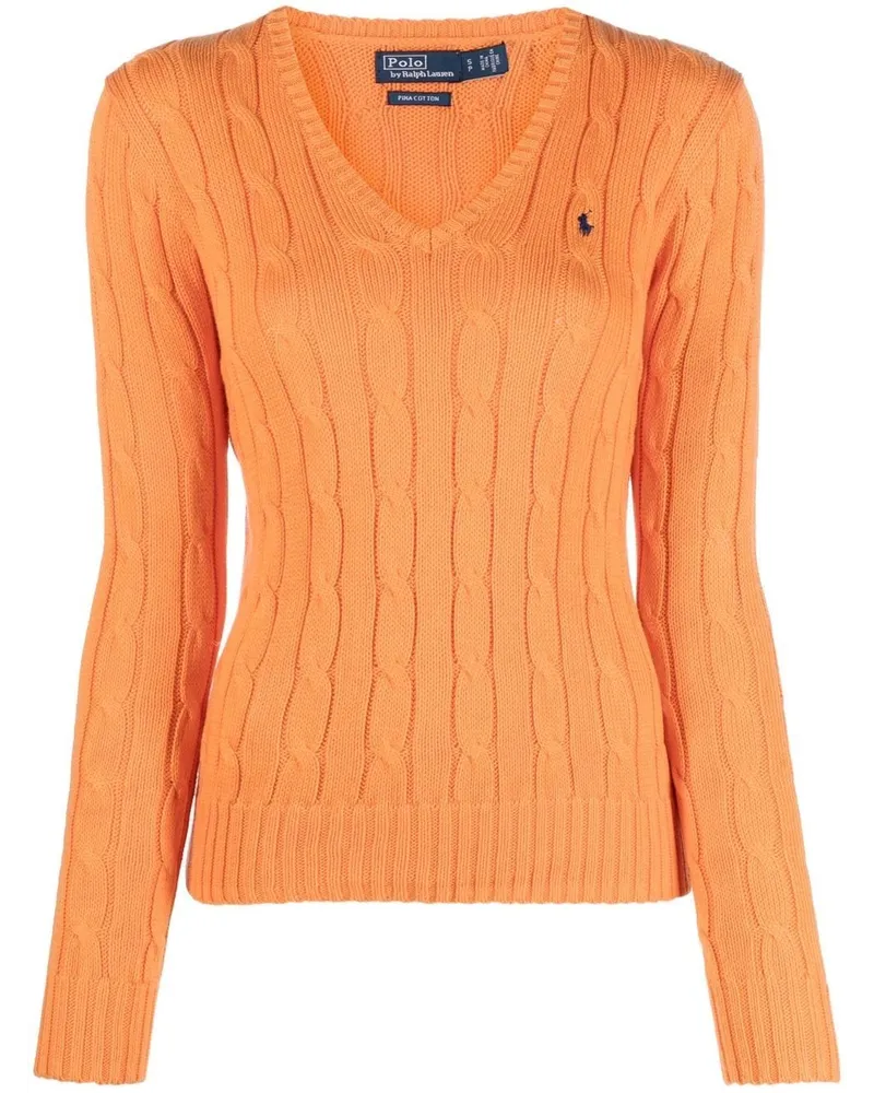 Ralph Lauren Pullover mit Zopfmuster - Orange Orange