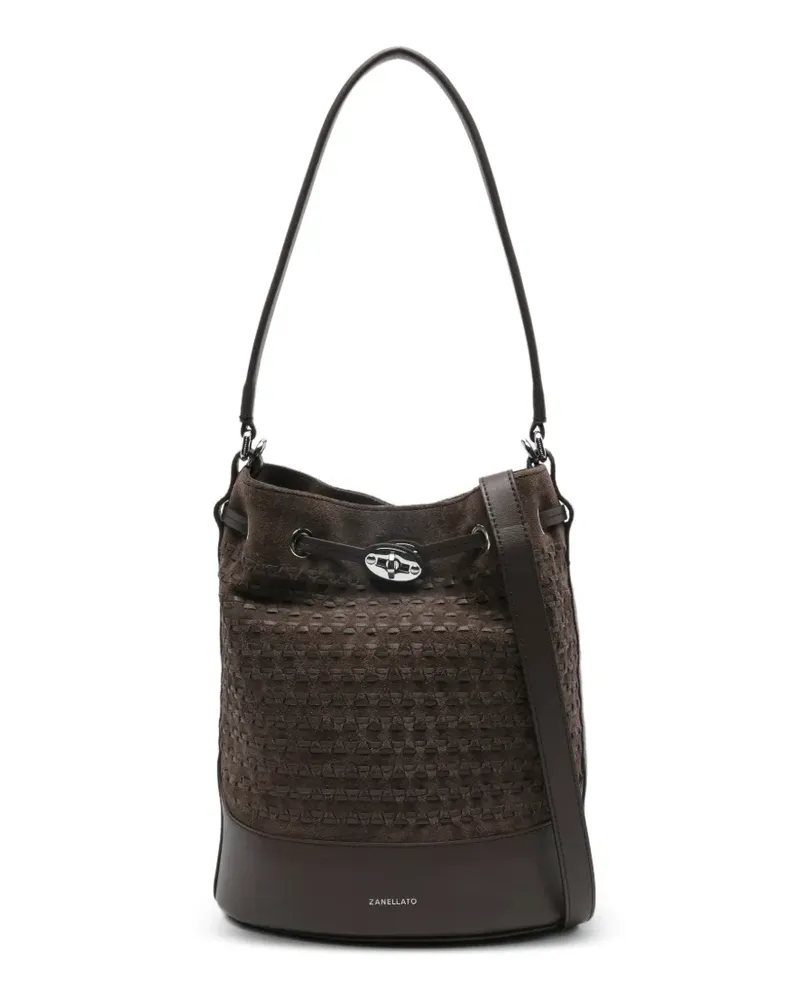 Zanellato Gewebte Monda Beuteltasche - Braun Braun