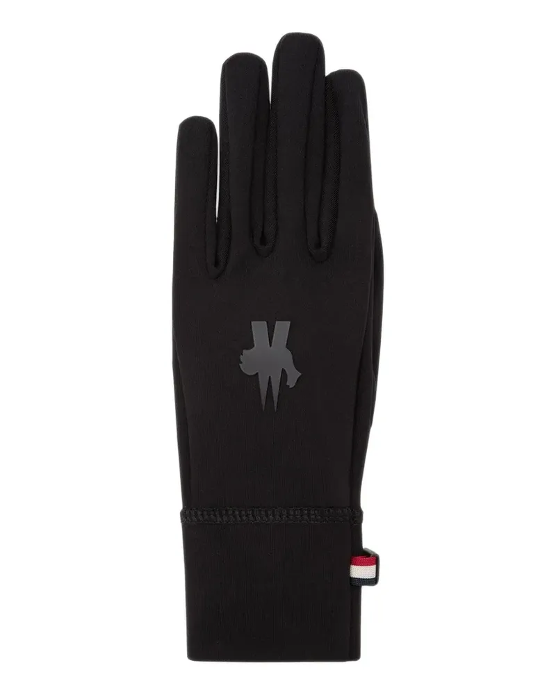 Moncler logo-detail gloves - Schwarz Schwarz