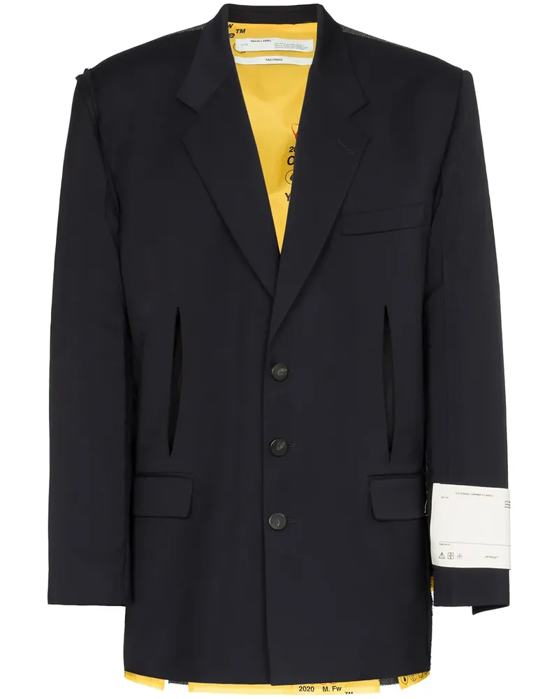 OFF-WHITE Sakko im Deconstructed-Look - Schwarz Schwarz