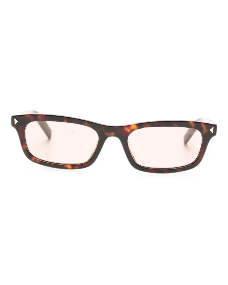 Prada Sonnenbrille mit eckigem Gestell - Braun Braun