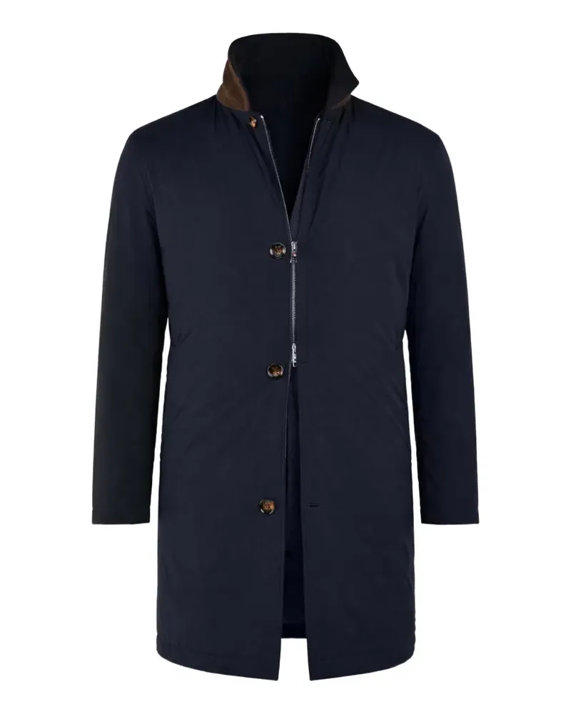 Kiton zip-up overcoat - Blau Blau