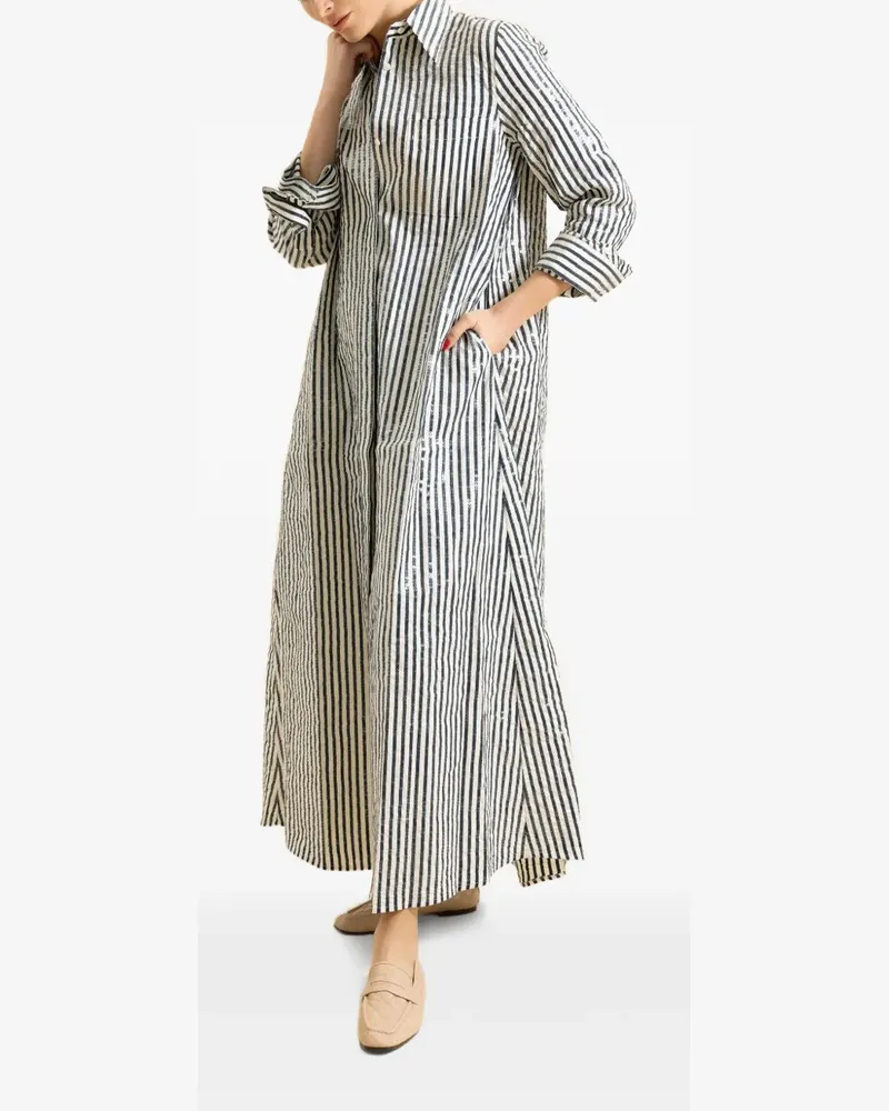 TWP Jennys striped dress - Weiß Weiß
