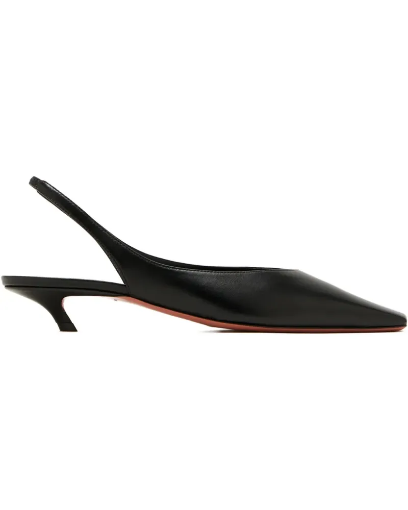 Amina Muaddi Jamie square-toe slingback-strap pumps - Schwarz Schwarz