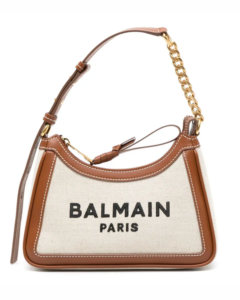 Balmain B-Army Schultertasche Nude