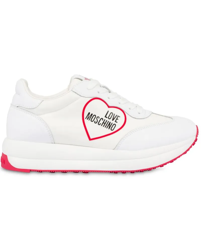 Moschino Sneakers mit Logo-Print - Weiß Weiß