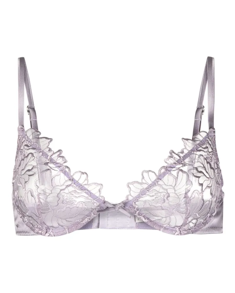 Fleur Du Mal Bestickter Whitney Jeans-BH - Violett Violett