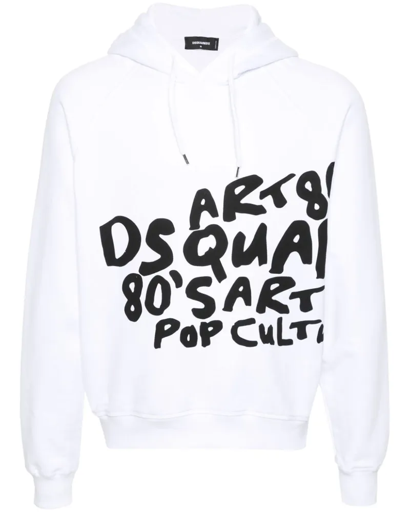 Dsquared2 Pop 80 Cool Fit Hoodie - Weiß Weiß