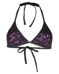 Pinko Bikinioberteil mit Pailletten Violett