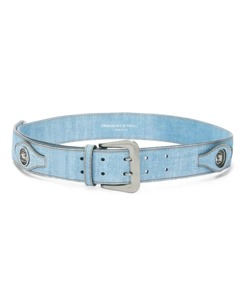 Ermanno Scervino Gürtel mit Medaillon-Schnalle - Blau Blau