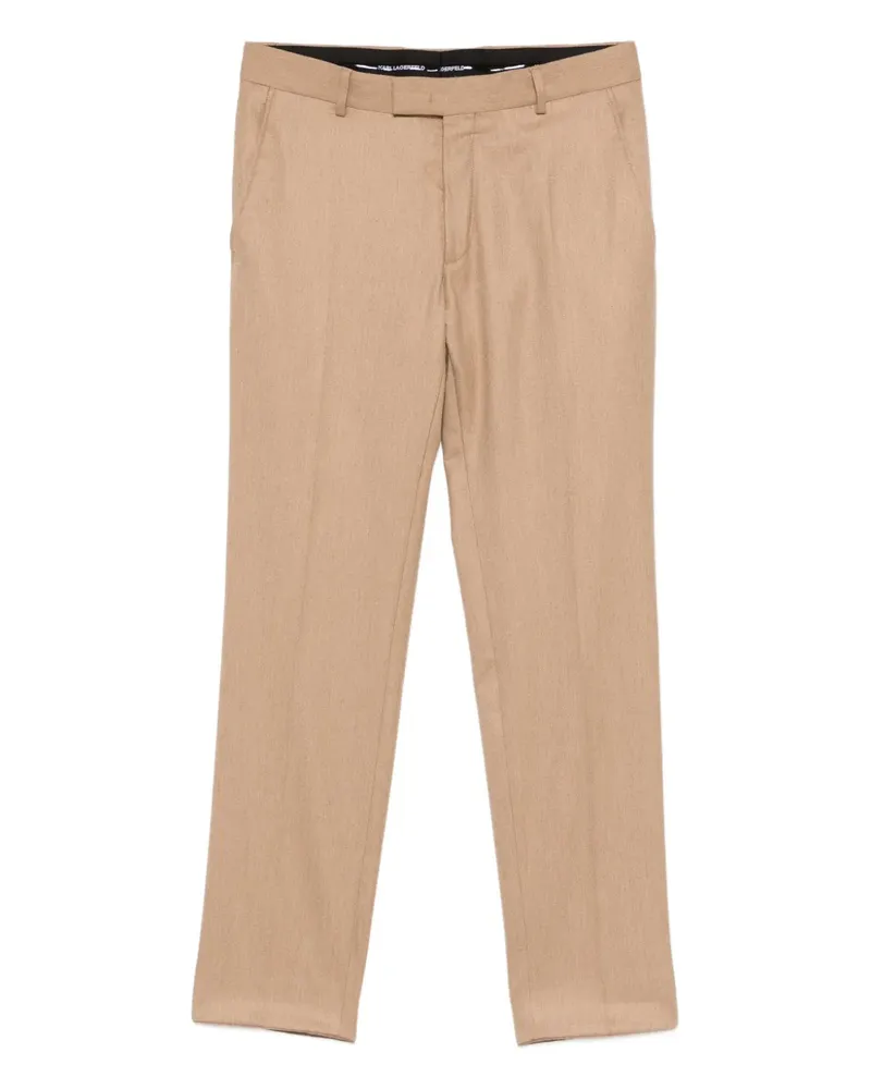 Karl Lagerfeld pressed-crease trousers - Braun Braun