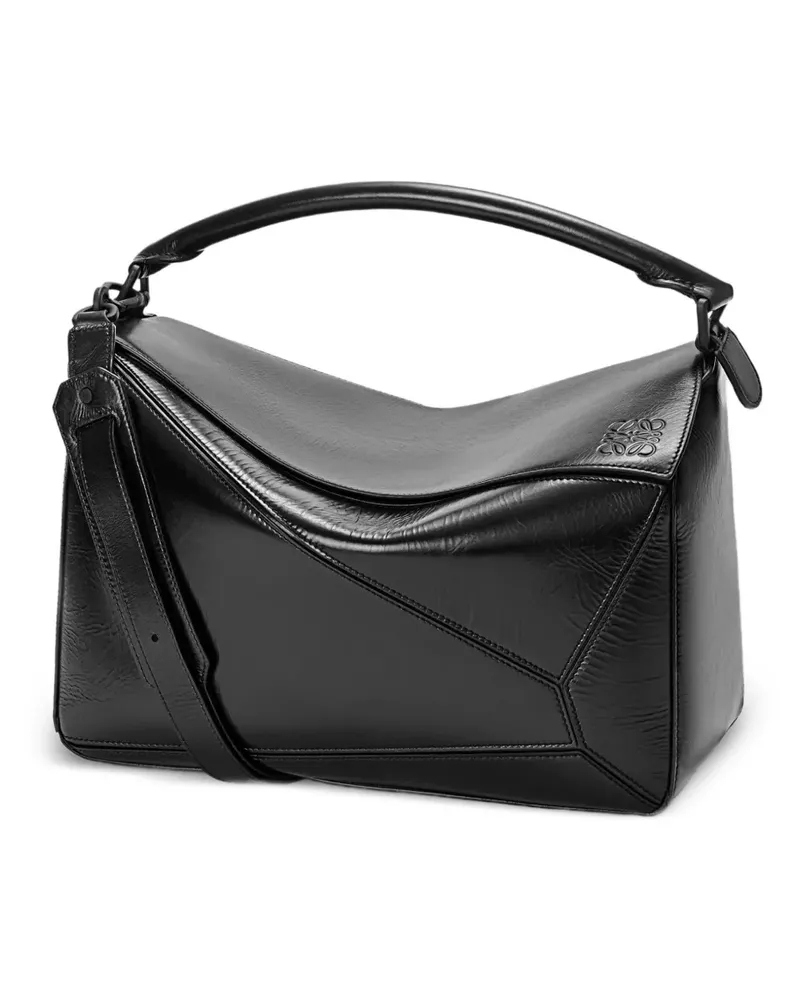 Loewe Große Puzzle Tasche aus Kalbsleder - Schwarz Schwarz