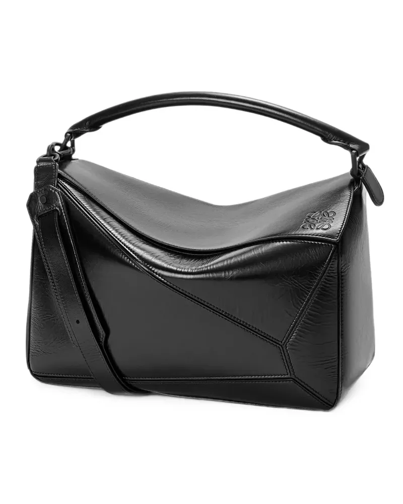 Loewe Große Puzzle Tasche aus Kalbsleder - Schwarz Schwarz