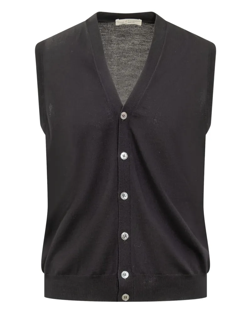 Filippo de Laurentiis buttoned V-neck vest - Schwarz Schwarz