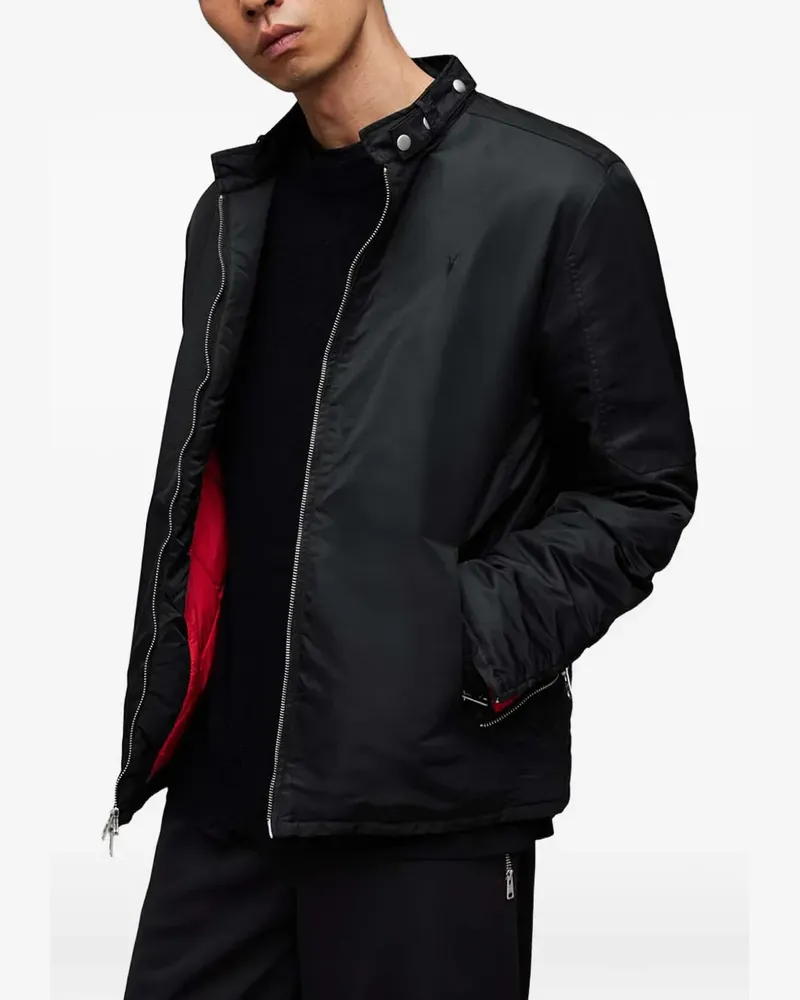 AllSaints Morphos zip-up jacket - Schwarz Schwarz