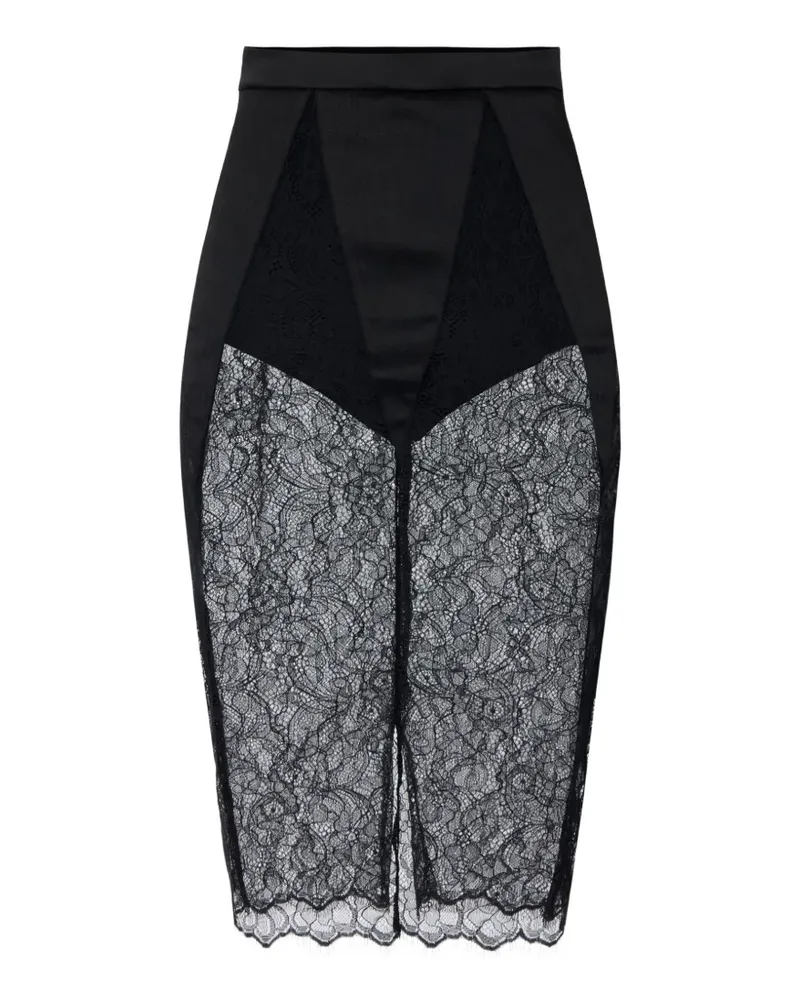 Elisabetta Franchi skirt in floral lace - Schwarz Schwarz