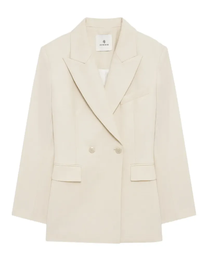 Anine Bing Tiphaine double-breasted blazer - Nude Nude