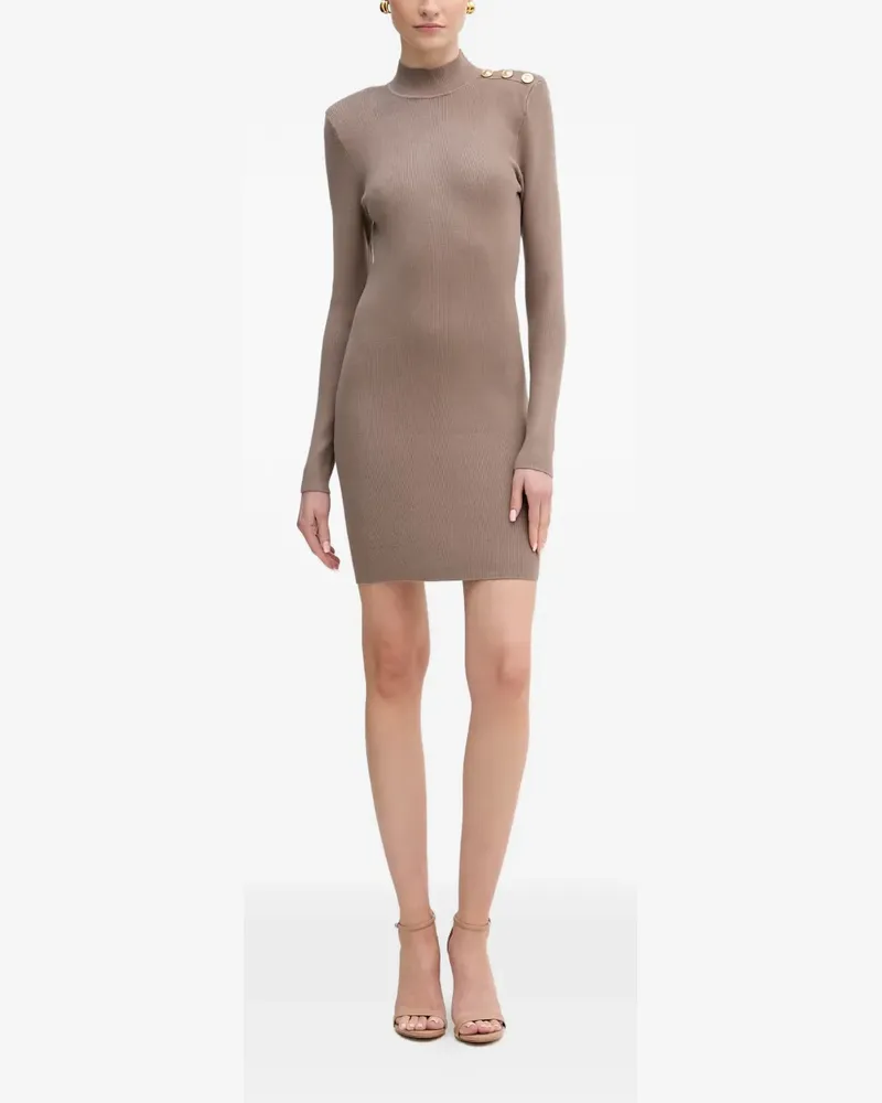 Guess Alyssia mock-neck mini dress - Nude Nude