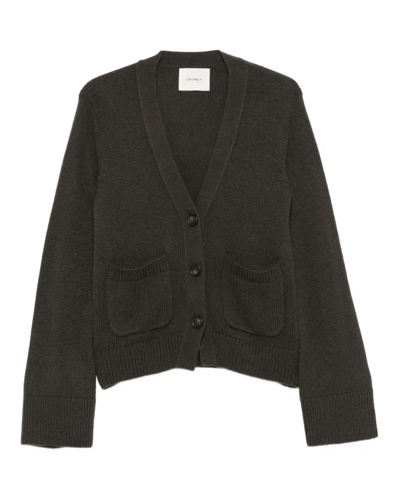 Lisa Yang Danni V-neck patch-pocket cardigan - Grau Grau