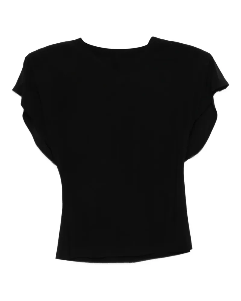 Norma Kamali Drapierte Bluse - Schwarz Schwarz