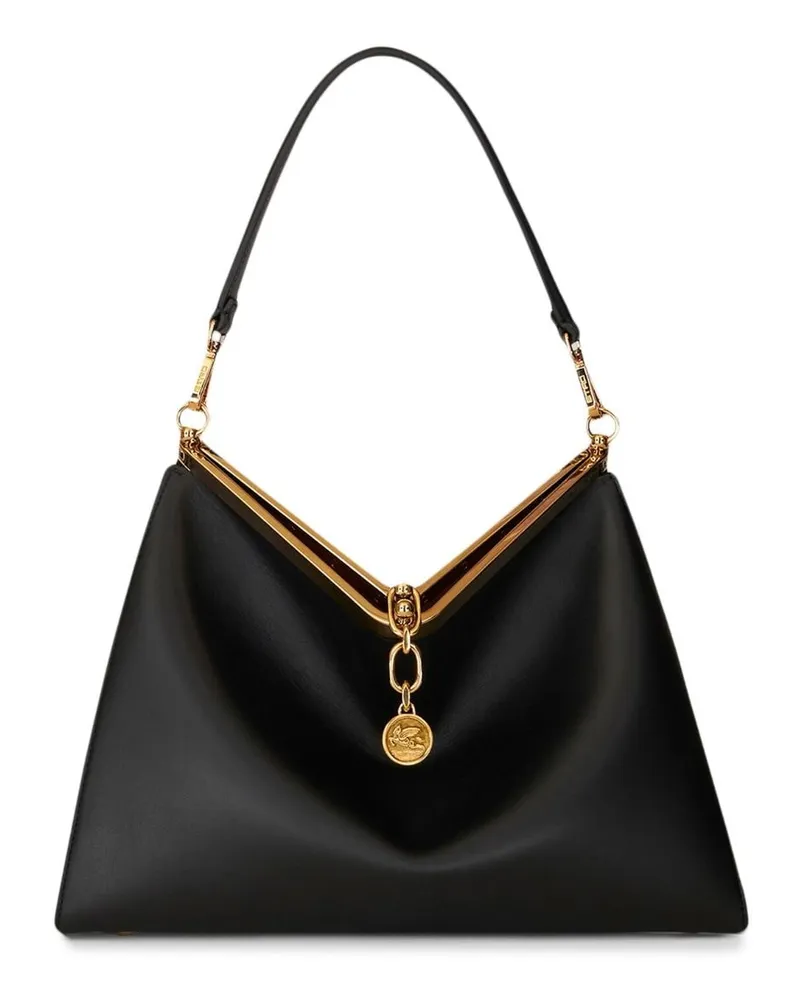Etro Schultertasche mit Metallrahmen - Schwarz Schwarz