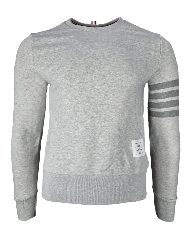 Thom Browne Sweatshirt mit Logo-Patch - Grau Grau