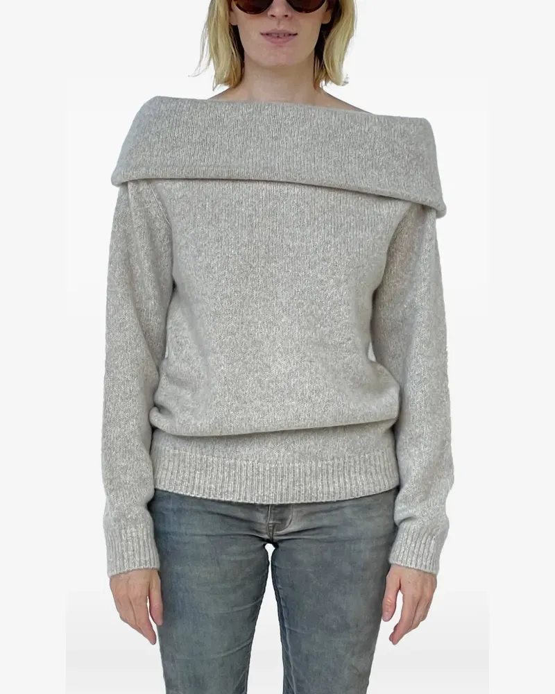 Frenckenberger Schulterfreier Pullover - Grau Grau