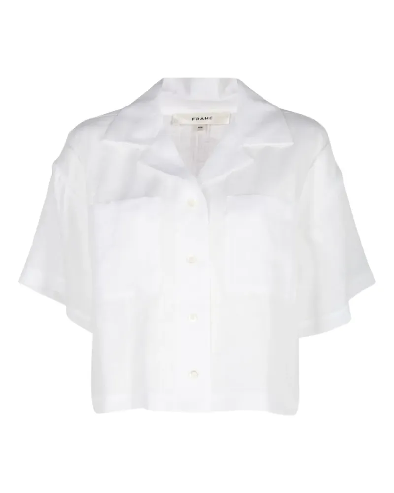 Frame Denim pocket-detail cropped shirt - Weiß Weiß