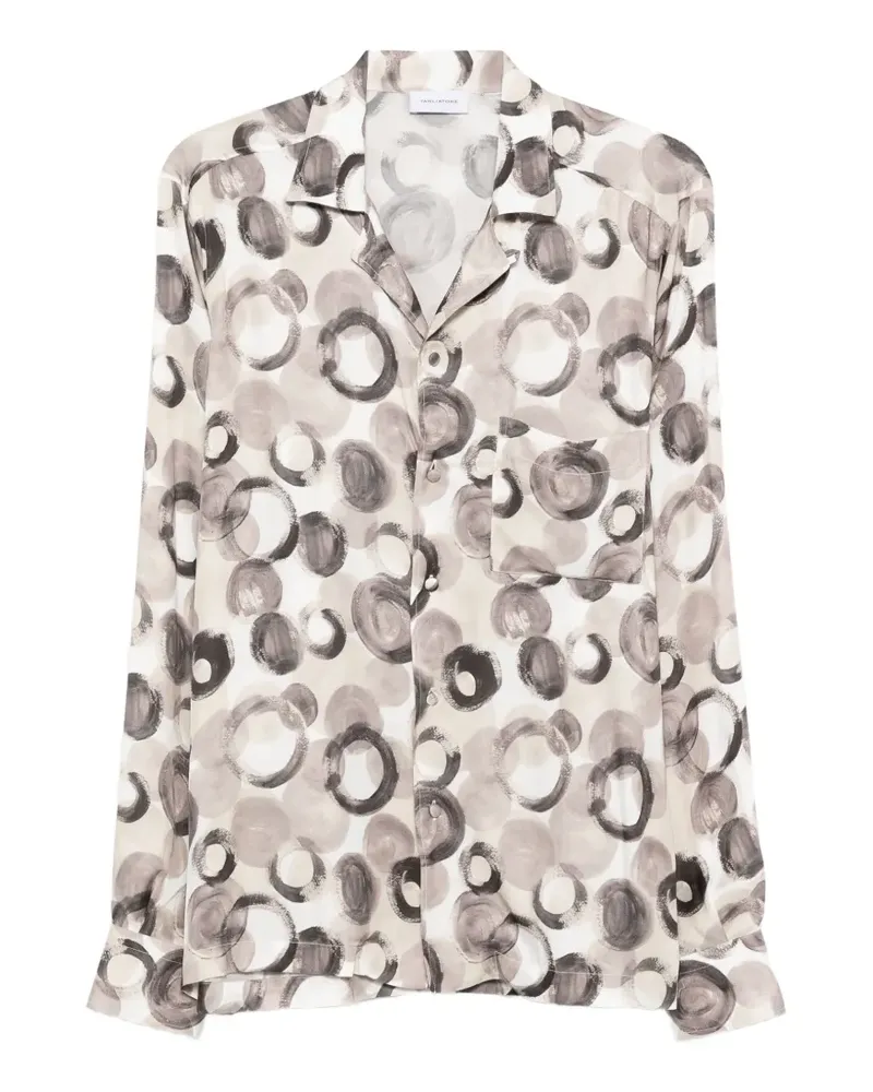 Tagliatore Island Hemd mit Kreis-Print - Nude Nude