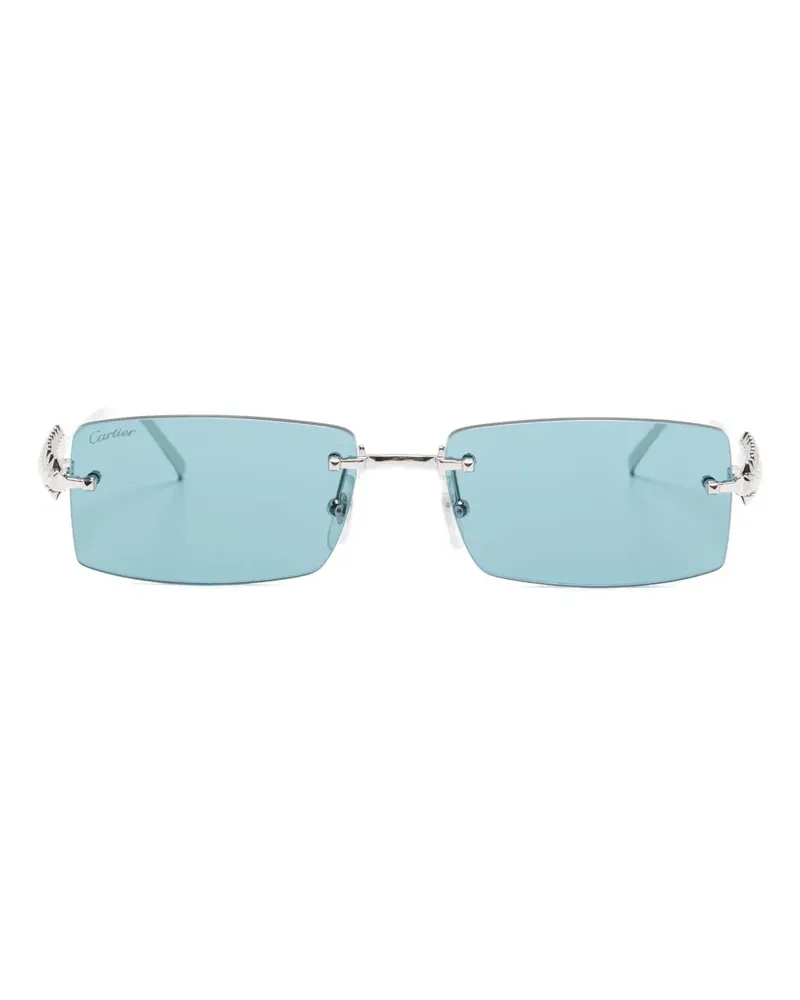 Cartier Sonnenbrille mit Nieten - Silber Silber