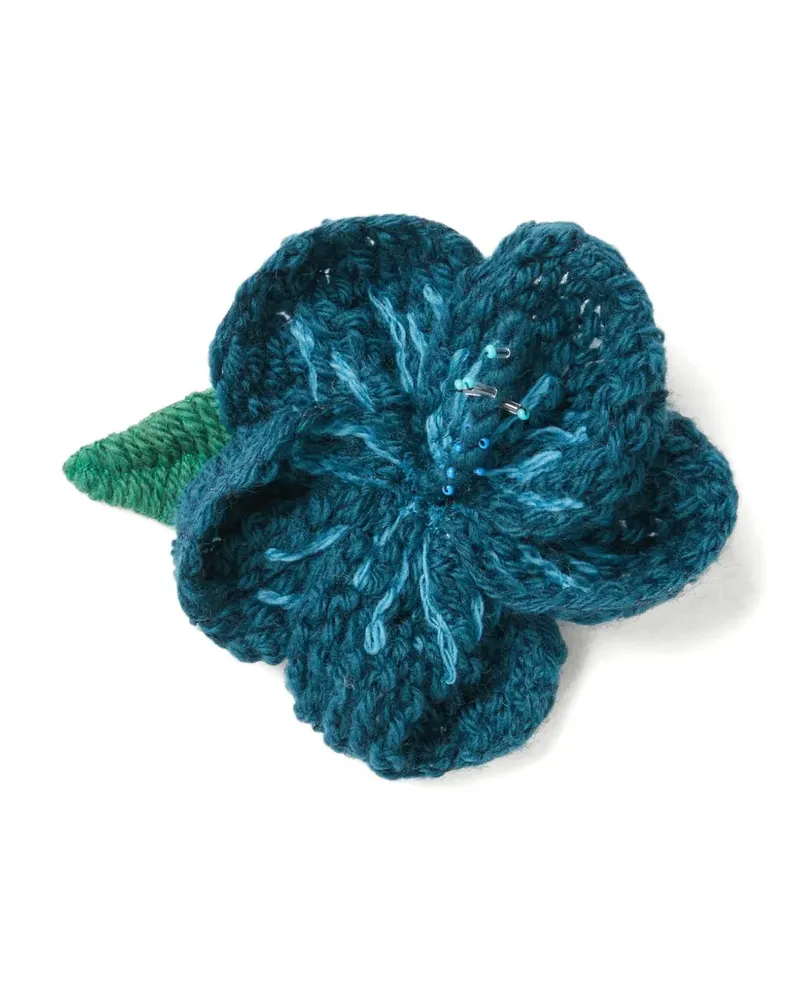 Alanui Hibiskus-Brosche - Blau Blau