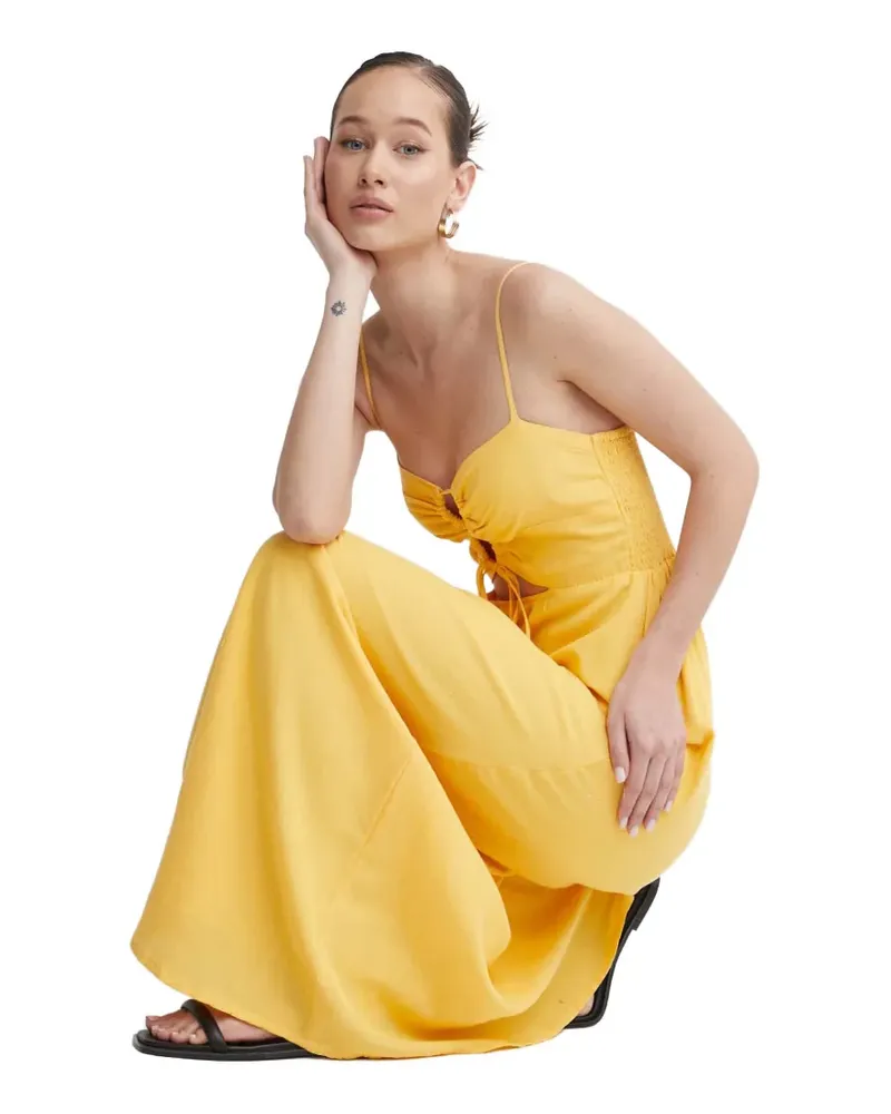 Billabong cut-out ruched dress - Gelb Gelb