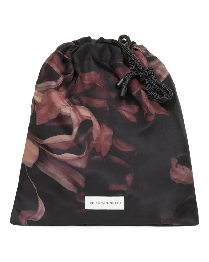 Dries van Noten Fischerhut mit Print - Schwarz Schwarz